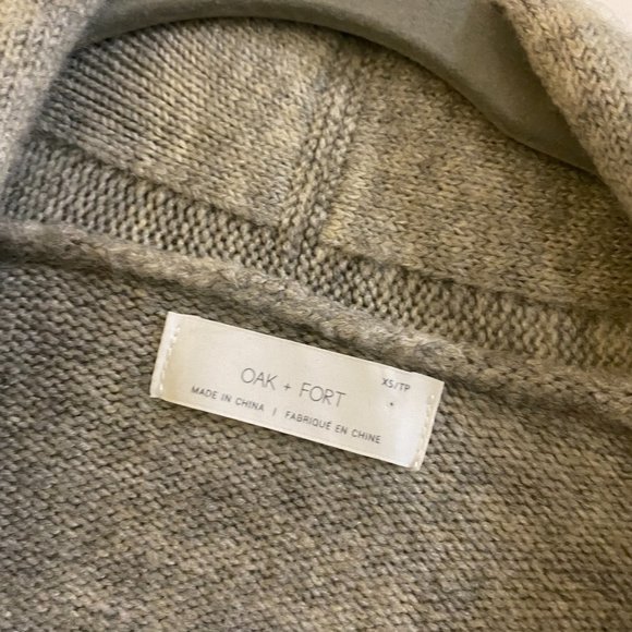 Oak + Fort Long Grey Cardigan XS - Picture 3 of 3